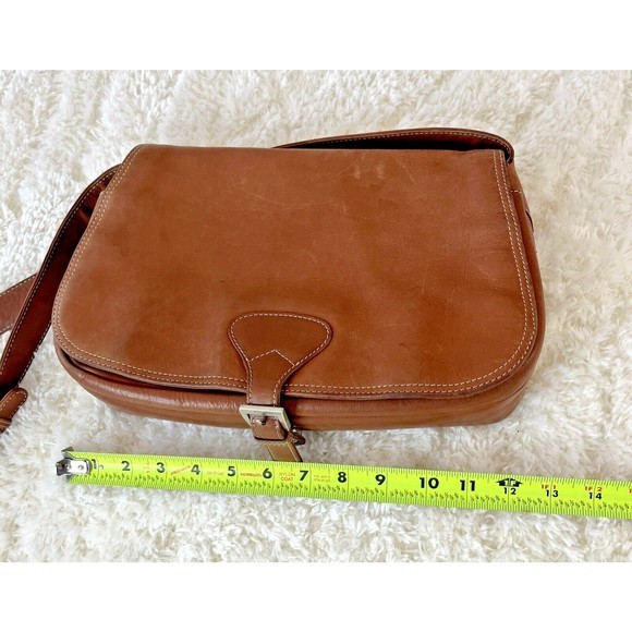 Hobo International Saddle Bag Messenger Brown Leather Shoulder Satchel Purse - Picture 6 of 16